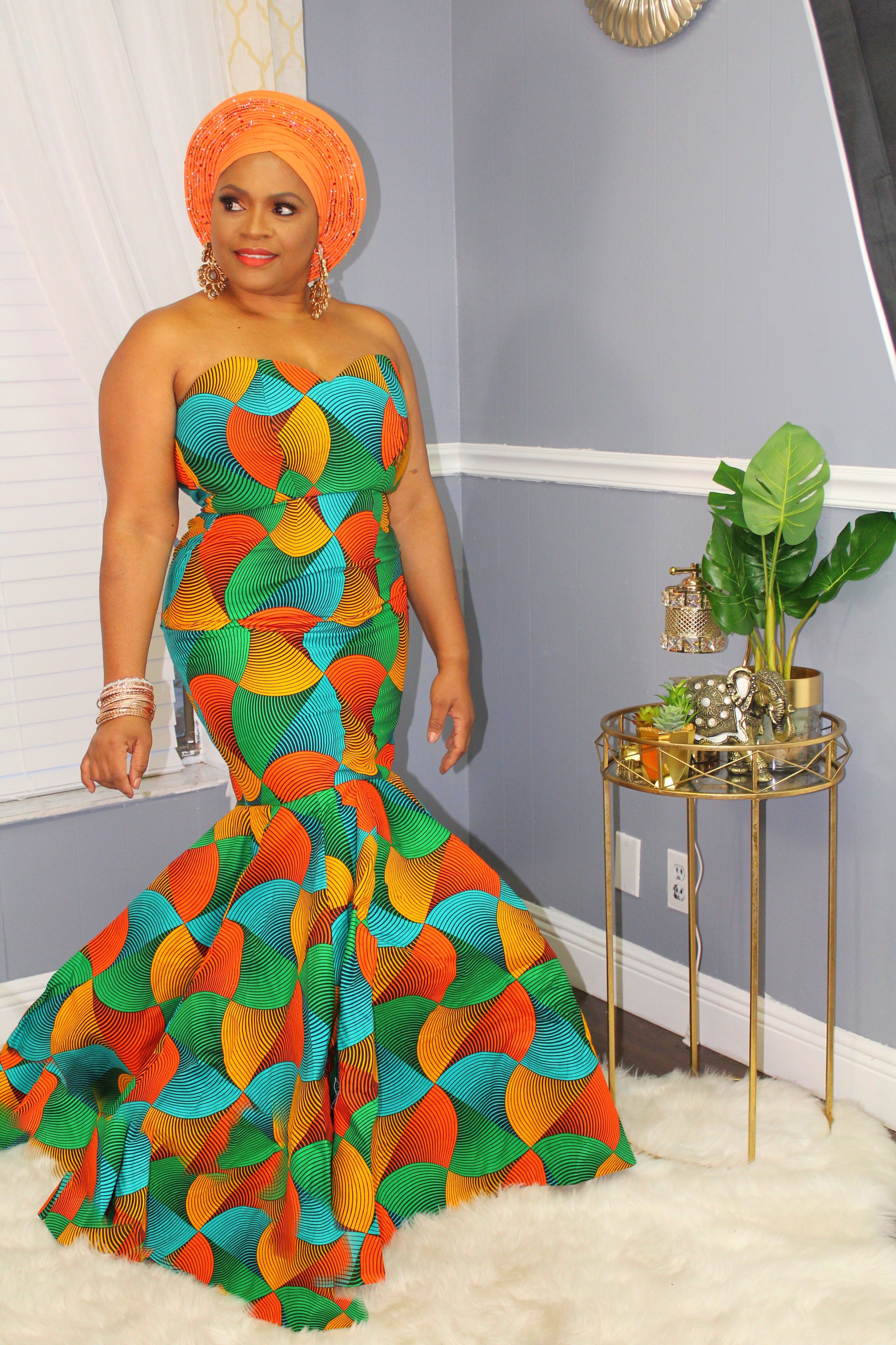 "Colors of the Wind" Ankara Gown